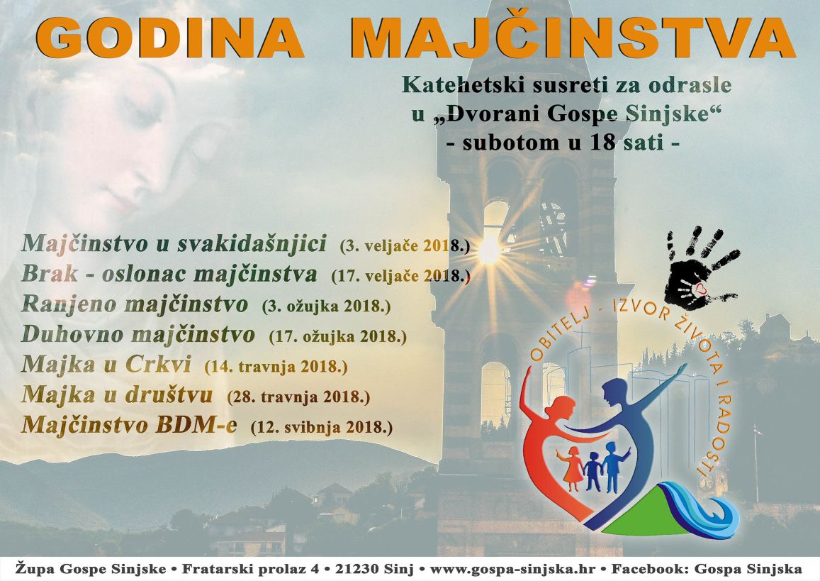 kateheze majcinstvo sinj plakat
