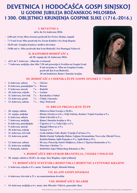 sinj devetnica svetkovina